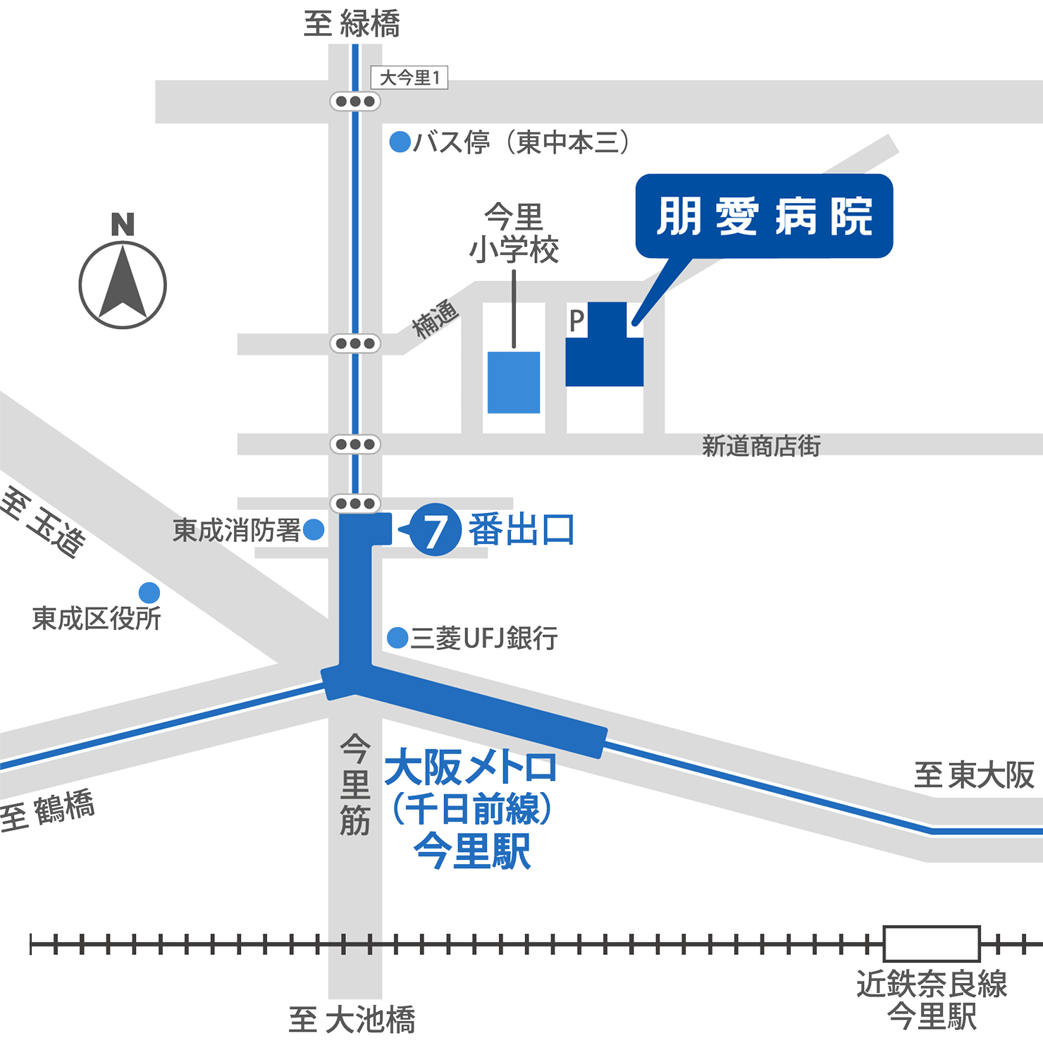 朋愛病院のマップ