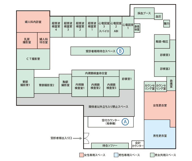 淀屋橋健診プラザのフロアマップ